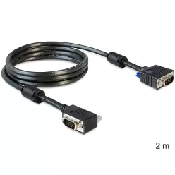 DeLock Cable SVGA 2m male-male angled