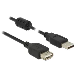   DeLock Extension cable USB 2.0 Type-A male > USB 2.0 Type-A female 2m Black