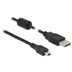   DeLock Cable USB 2.0 Type-A male > USB 2.0 Mini-B male 1,5m Black