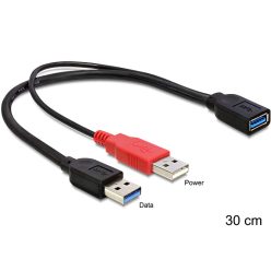   DeLock Cable USB 3.0 type A male + USB type A male > USB 3.0 type A female