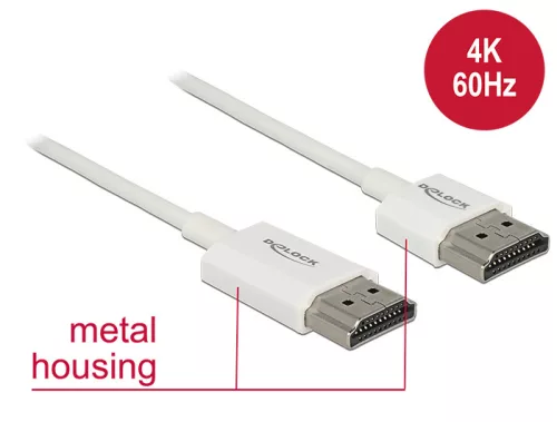 DeLock Cable High Speed HDMI with Ethernet - HDMI-A male > HDMI-A male 3D 4K 3m Active Slim High Quality