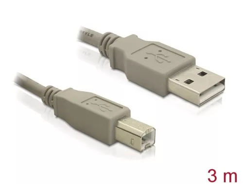 DeLock Cable USB 2.0 Type-A male > USB 2.0 Type-B male 3m