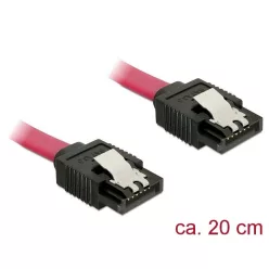   DeLock Cable SATA 6 Gb/s female straight > SATA female straight 20cm Red Metal