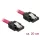 DeLock Cable SATA 6 Gb/s female straight > SATA female straight 20cm Red Metal