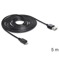   DeLock EASY-USB 2.0 Type-A male > USB 2.0 Type Micro-B male 5m Cable Black