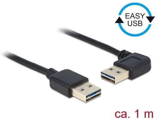 DeLock EASY-USB 2.0 Type-A male > EASY-USB 2.0 Type-A male angled left / right 1m Cable