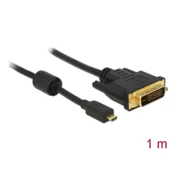   DeLock HDMI cable Micro-D male > DVI-D (Dual Link) (24+1) male 1m