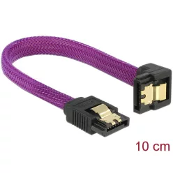   DeLock SATA cable 6Gb/s 10cm down/straight metal Premium Purple