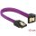 DeLock SATA cable 6Gb/s 10cm down/straight metal Premium Purple