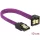 DeLock SATA cable 6Gb/s 10cm down/straight metal Premium Purple