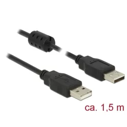   DeLock USB 2.0 Type-A male > USB 2.0 Type-A male 1,5m Black Cable