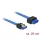 DeLock Extension cable SATA 6 Gb/s receptacle straight > SATA plug straight 20 cm blue latchtype