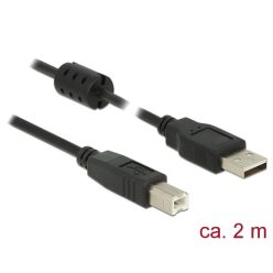   DeLock USB 2.0 Type-A male > USB 2.0 Type-B male cable 2m Black