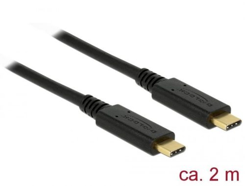 DeLock USB 3.1 Gen 1 (5 Gbps) cable Type-C to Type-C 2m 3A E-Marker