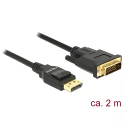   DeLock DisplayPort 1.2 male > DVI 24+1 male passive 2m Cable Black