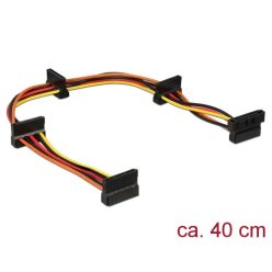   DeLock Power SATA 15 pin plug > 4x SATA 15 pin receptacle 40 cm multicolour cable