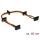 DeLock Power SATA 15 pin plug > 4x SATA 15 pin receptacle 40 cm multicolour cable