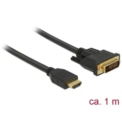   DeLock HDMI to DVI-D (Dual Link) (24+1) cable bidirectional 1m Black