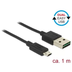   DeLock EASY-USB 2.0 Type-A male > EASY-USB 2.0 Type Micro-B male 1m cable Black