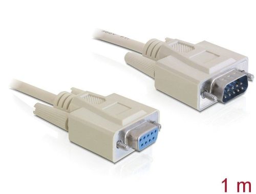 DeLock Serial RS-232 Sub-D9 male > RS-232 Sub-D9 female extension Cable 1m Grey