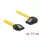DeLock SATA 6 Gb/s male straight > SATA male left angled 10cm yellow metal cable