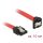 DeLock SATA 6 Gb/s male straight > SATA male downwards angled 10 cm red metal cable