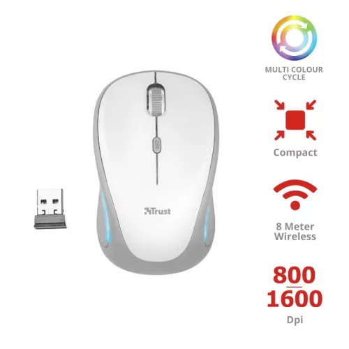 Trust Yvi FX Wireless mouse White