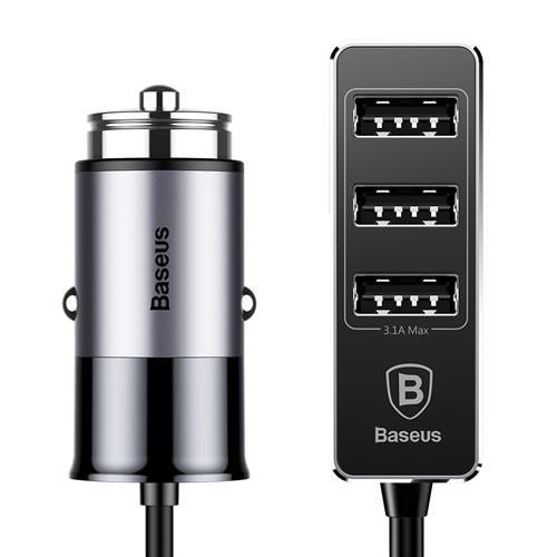 Baseus Enjoy Together Four Interfaces Output Patulous Car Charger Black