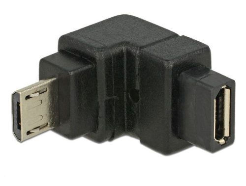 DeLock USB 2.0 Micro-B male > USB 2.0 Micro-B female angled down adapter