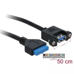 DeLock USB 3.0 pin header female > 1x USB 3.0-A female