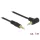 DeLock Stereo Jack Cable 3.5 mm 3 pin male > male angled 1m Black