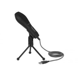   DeLock USB Condenser Microphone with Table Stand ideal for gaming Skype and vocals