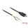 DeLock USB 2.0 Micro-B male > 2x open wires power 15cm cable Raspberry Pi
