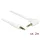 DeLock Stereo Jack Cable 3.5 mm 3 pin male > male angled 2m white