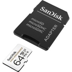   Sandisk 64GB microSDXC High Endurance Class 10 CL10 U3 V30 + adapterrel