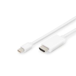 Assmann miniDisplayPort 1.2 - HDMI 2.0 cable 2m White