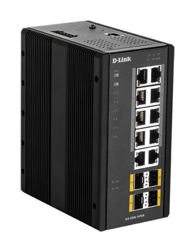 D-Link DIS‑300G‑14PSW Industrial Gigabit Managed PoE Switch with SFP slots