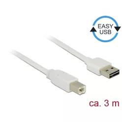  DeLock EASY-USB 2.0 Type-A male > USB 2.0 Type-B male 3m white