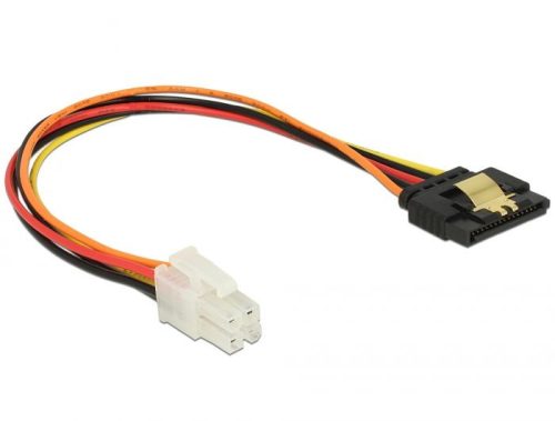 DeLock P4 male > SATA 15 pin receptacle 0,2m