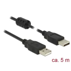 DeLock USB 2.0 Type-A male > USB 2.0 Type-A male 5m Black