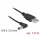 DeLock USB Power Cable to DC 5.5 x 2.5 mm male 90° 1,5m Black
