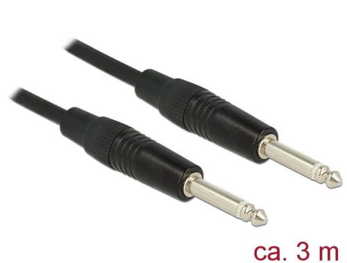 DeLock 6.35mm Mono Plug male > male 3m Premium cable