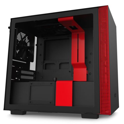 NZXT H210 Tempered Glass Matte Black/Red