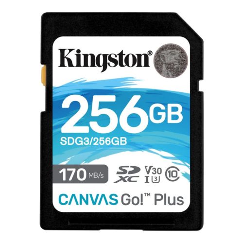 Kingston 256GB SDXC Canvas Go! Plus Class 10 170R C10 UHS-I U3 V30