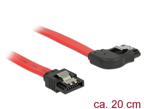 DeLock SATA 6 Gb/s Cable straight to right angled 20cm Red