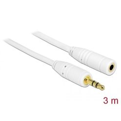   DeLock Stereo Jack Extension Cable 3.5 mm 3 pin male > female 3m White