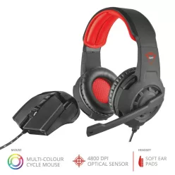   Trust GXT 784 2-in-1 Gaming Set with Headset & Mouse Black/Red