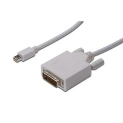   Assmann DisplayPort adapter cable, mini DP - DVI-D (Dual Link) (24+1) 2m White