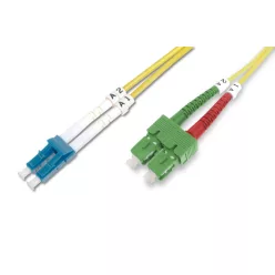   Digitus DK-292SCA3LC-01 száloptikás kábel 1 M SC/APC LC I-VH OS2 Yellow