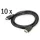 Assmann HDMI High Speed connection cable, type A 2m Black (10-pack)